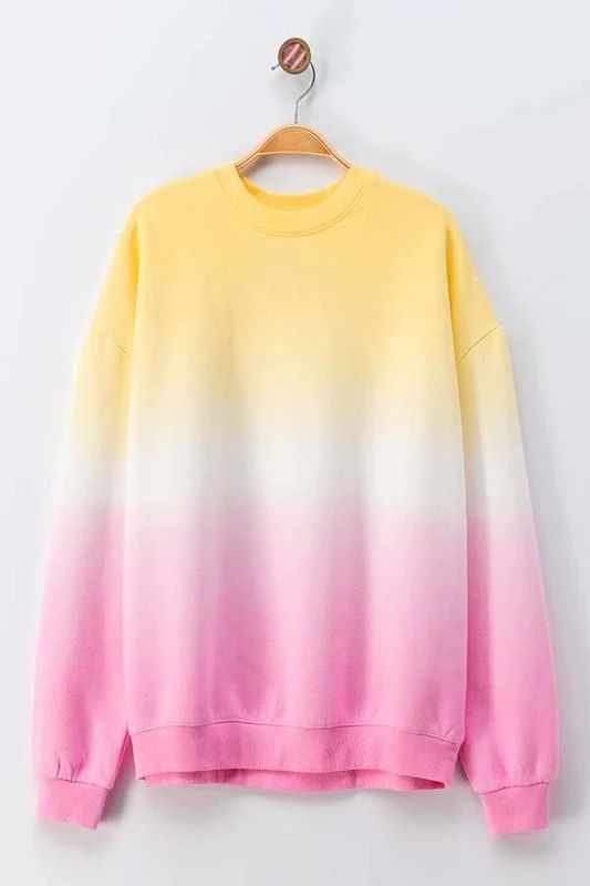 RESTOCK: Tie Dye Pullover: Yellow/Pink | Bella and Bloom Boutique