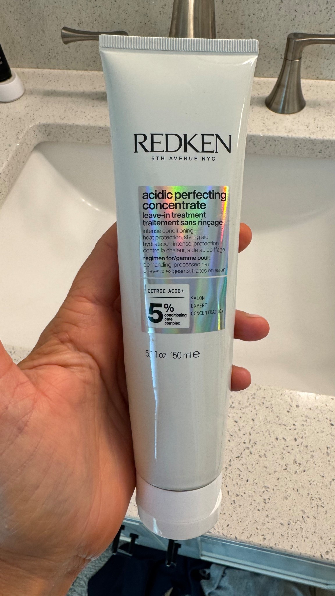 My hair health depends on this stuff! It has over 14k 4.5 ⭐️ reviews on Amazon!!

Redken Acidic Bonding Leave-In Conditioner: A vegan, sulfate-free, professional hair treatment for all types of damaged hair looking to strengthen hair, reinforce weakened bonds and lessen breakage
Benefits: All-in-one formula with citric acid and a bonding care complex that repairs damaged hair strands. Provides hair strength repair, intense conditioning, and color fade protection
Additional Benefits: Helps protect salon color from fading and reinforces weakened bonds to improve hair's strength. Visibly reduces split ends and hair breakage.
Suggested Use: Apply to clean, damp hair. Leave in and do not rinse. Use daily as needed. Repair damage from hair color, UV, heat tools, and blow dryers. Ideal for all hair types including color-treated hair
Acidic Bonding Collection: Hydrates and moisturizes highly damaged or processed hair that is weak or brittle. Preserves hair health from salon services and provides 450 degree F heat protection.


#LTKBeauty