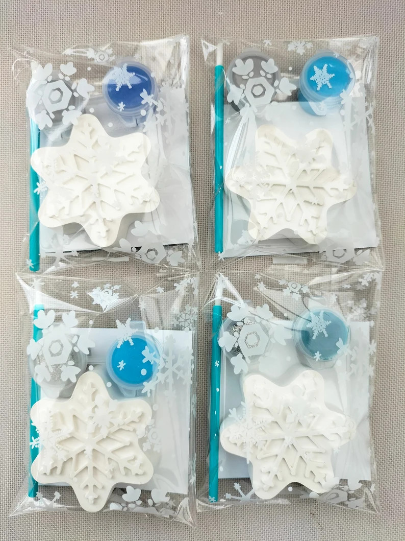 Paint your own snowflake, Christmas stocking fillers, kids gifts, Christmas eve box filler, winte... | Etsy (US)