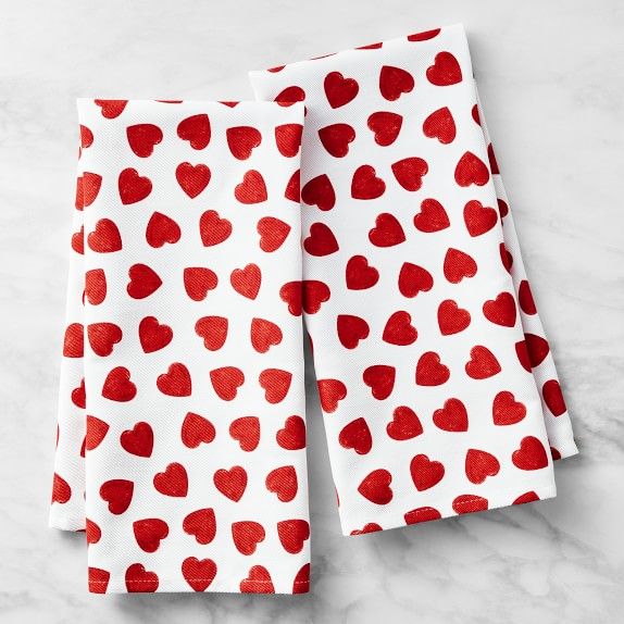 Heart Towels, Set of 2 | Williams-Sonoma