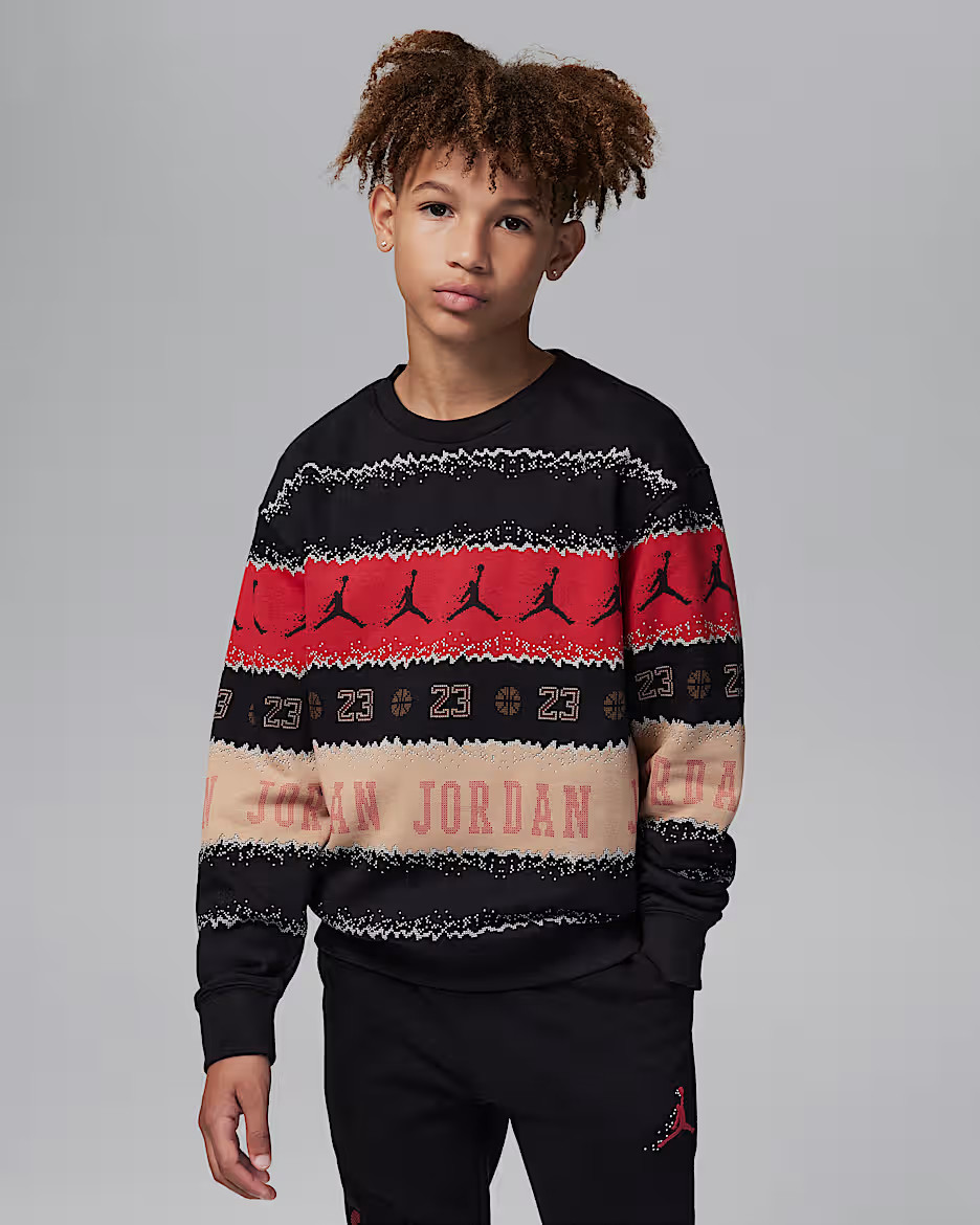 Jordan MJ Holiday Fleece CrewBig Kids Top | Nike (US)