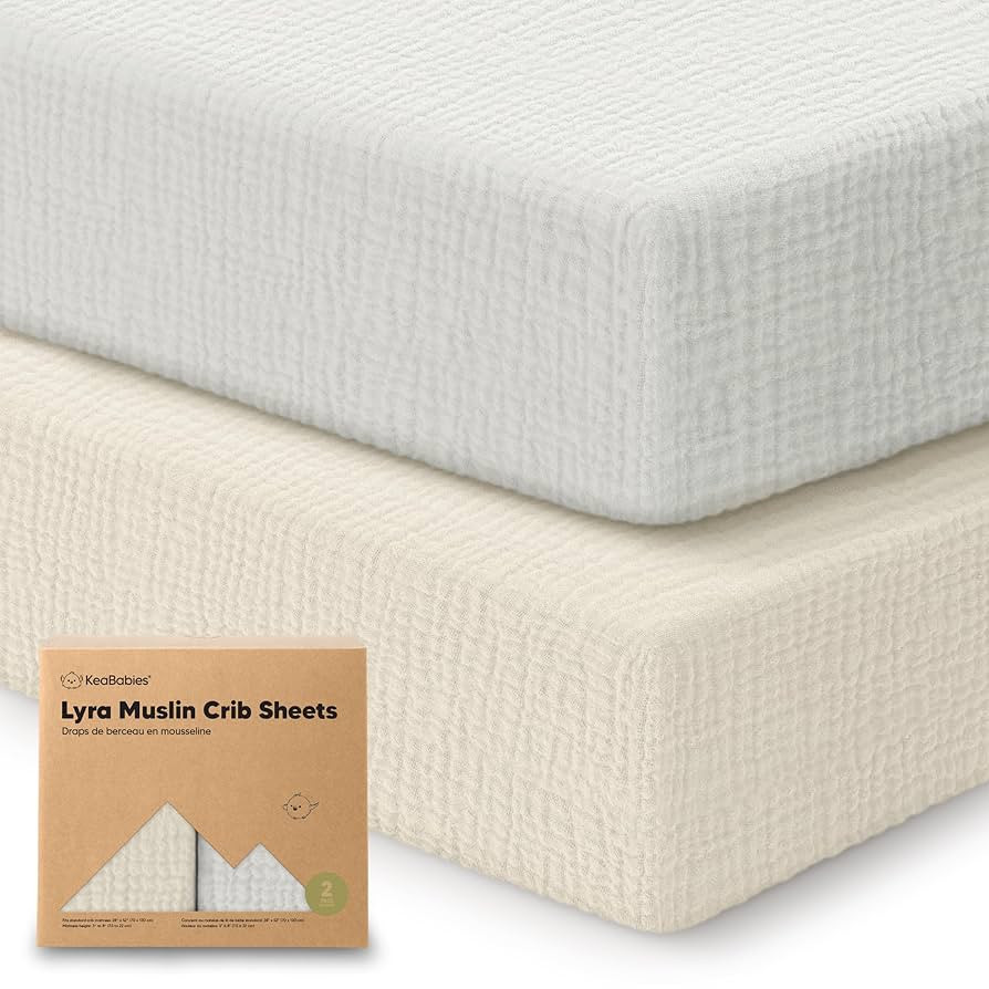 KeaBabies 2-Pack Muslin Crib Sheets for Boys, Girls - 100% Organic Cotton Fitted Baby Crib Mattre... | Amazon (US)