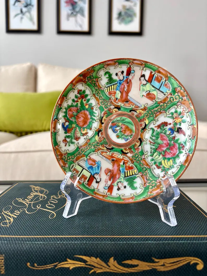 Rose Medallion Chinese export porcelain plate: 5.5 inches. | Etsy (US)