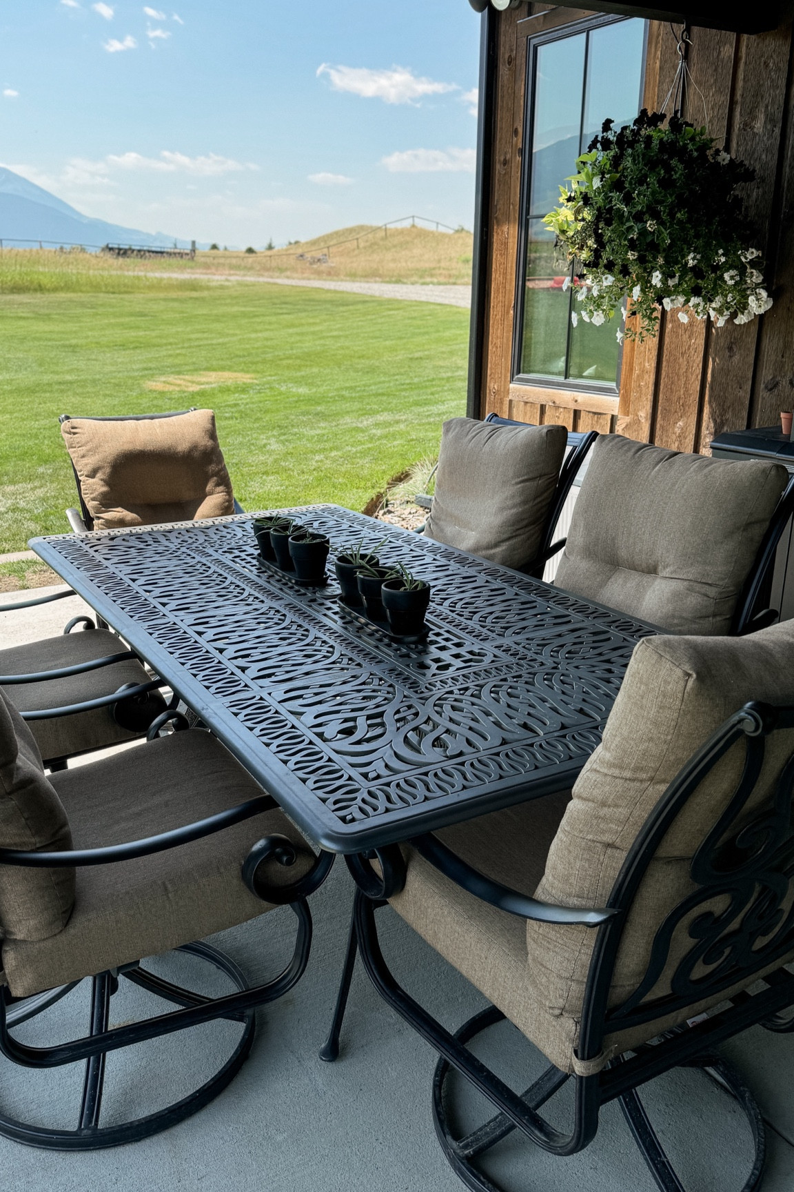 Our dining room patio from above! 🤍

Dining room table, outdoor table, outdoor swivel chairs, patio chairs, patio table 

#LTKHome