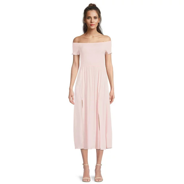 Nine.Eight Women's Off The Shoulder Smocked Dress | Walmart (US)