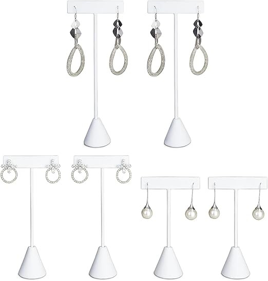Ikee Design 6Pcs Set Earring T Stand Display Set with 3 Different Heights, T Shape Jewelry Earrin... | Amazon (US)