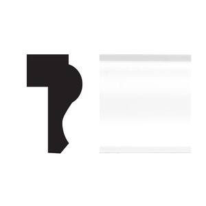 5262 9/16 in. x 1-1/8 in. x 8 ft. PVC Composite White Ply Cap Molding | The Home Depot