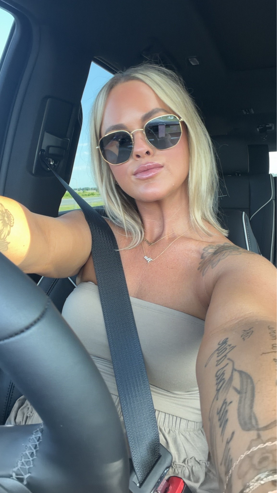 Sunnies I have these exact ones linked don’t change anything they are the bigger lense ☀️