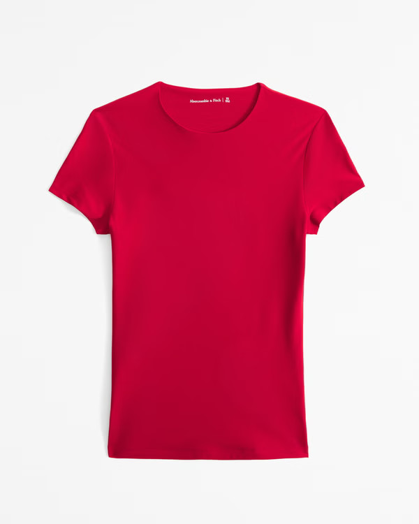 Soft Matte Seamless Tuckable Baby Tee | Abercrombie & Fitch (US)