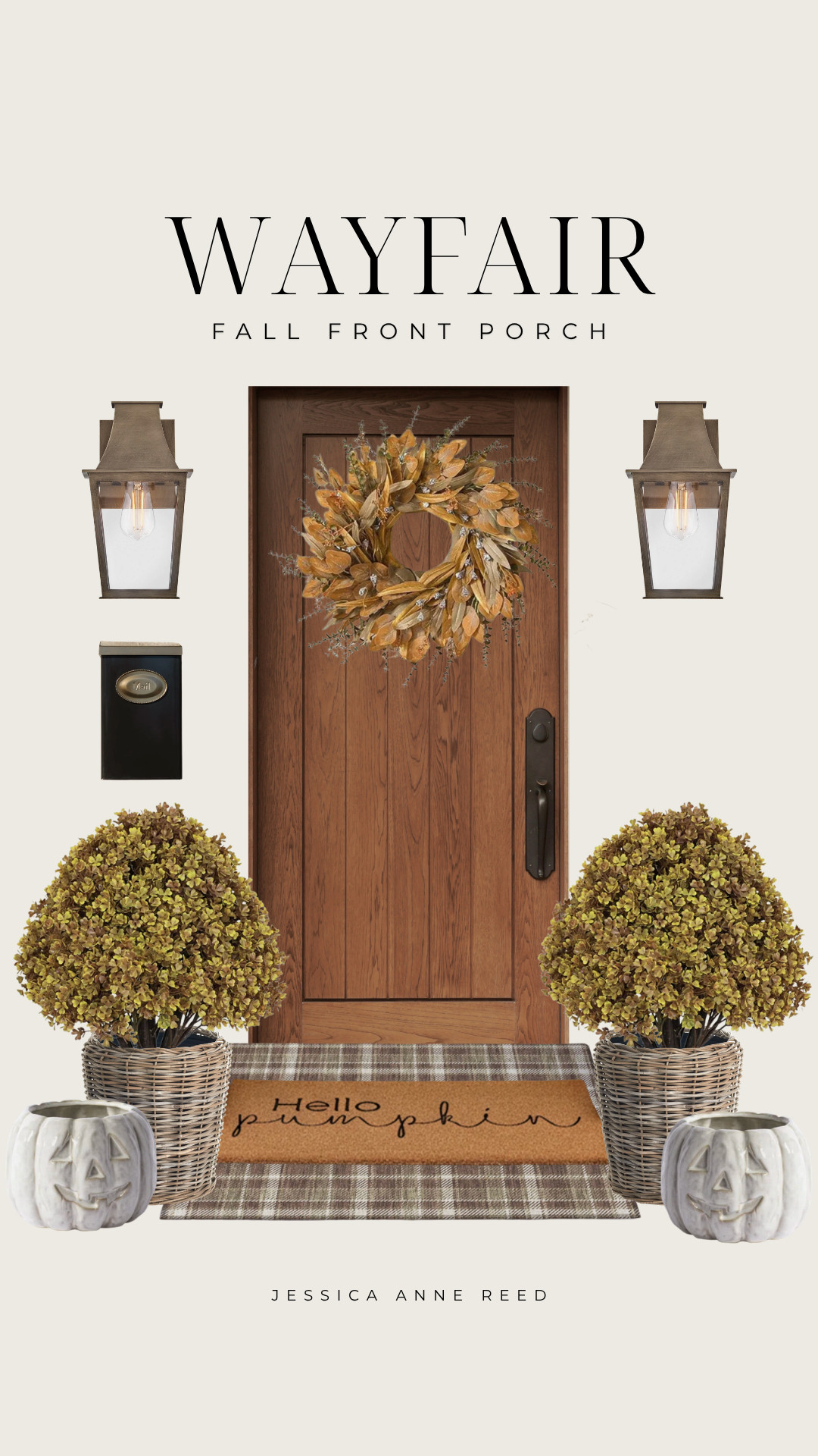 Neutral fall front porch inspiration from Wayfair 🤎🍂 Sharing cozy and elevated finds to create the prettiest autumn entryway! Think neutral pumpkins, seasonal wreaths, lanterns, planters, and warm earthy accents that make your porch feel ready for fall without going overboard. Perfect for an affordable fall porch refresh!

#Wayfair #WayfairFinds #FallFrontPorch #FallPorchDecor #NeutralFallDecor #FallHomeDecor #AutumnDecor #FallDecorIdeas #NeutralHomeDecor #FallEntryway 

 #LTKSeasonal #LTKHome