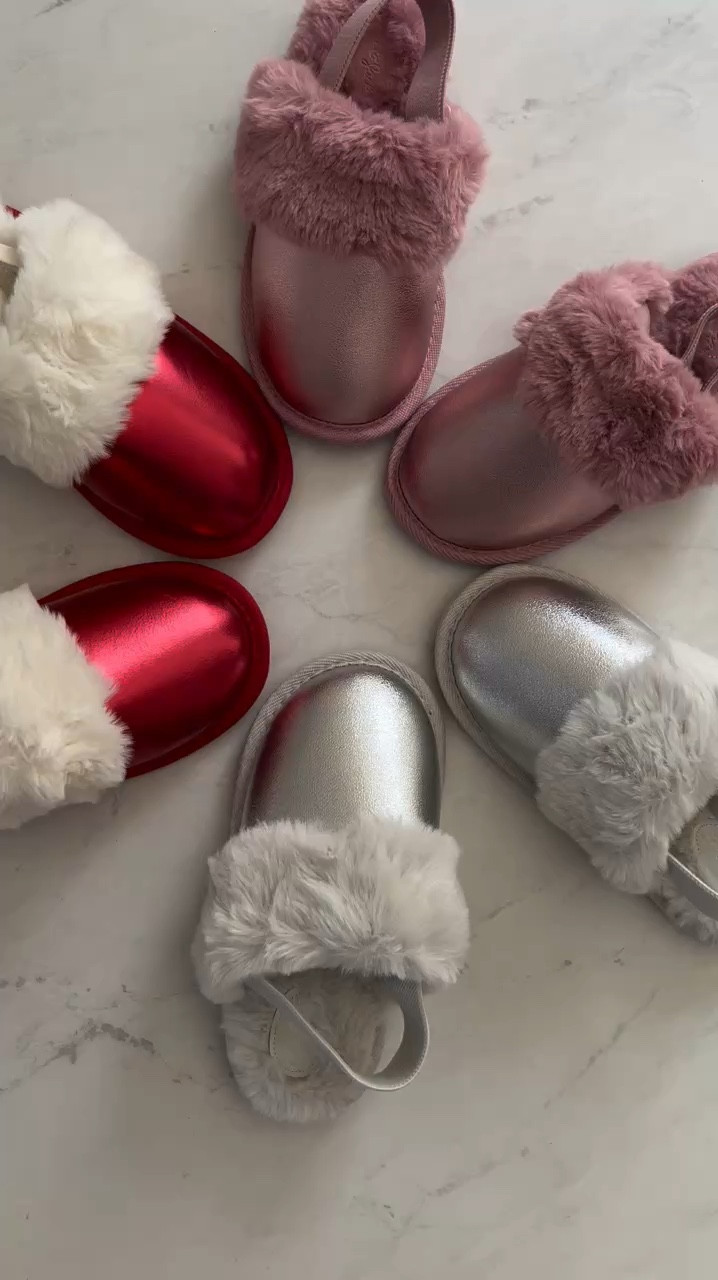 $10 girls slippers in the prettiest Metallics!! 

#LTKKids #LTKHome #LTKFamily