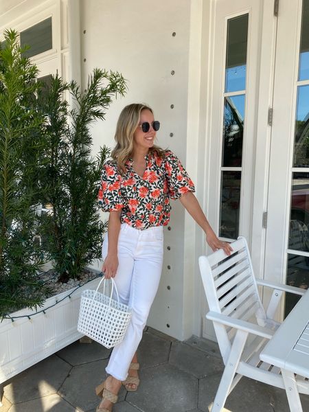 Florida Vacation
white jeans | floral top | spring break outfit 

#LTKsalealert #LTKunder50 #LTKunder100