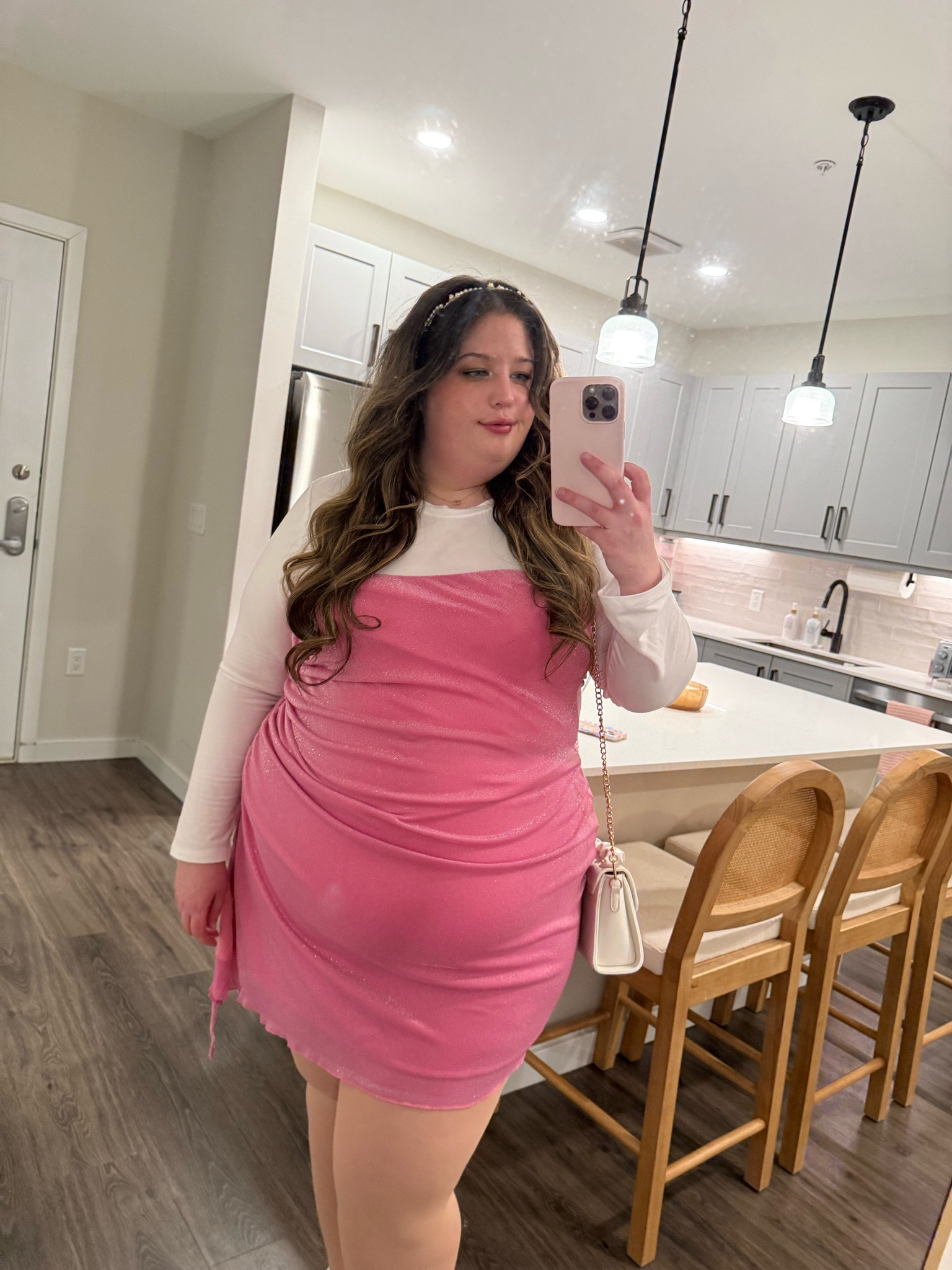 the cutest pink mini dress✨💕 it’s also a lil sparkly so perfect for New Year’s Eve if you wanna keep it girly but festive🫶🏼 wearing a size 20 in the dress :) 

#LTKPlusSize #LTKStyleTip #LTKHoliday