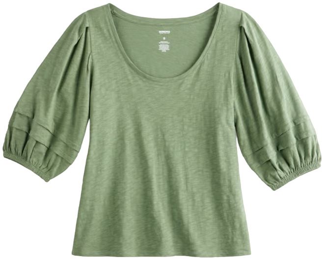 Women's Sonoma Goods For Life® Pintuck Sleeve Femme Tee | Kohl's