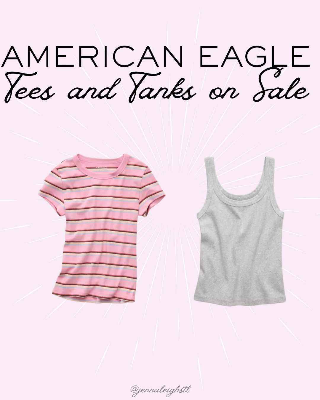 American Eagle tees and tanks under $15 with so many colors and patterns to choose from and perfect for everyday wear. 

 #LTKootd #LTKSaleAlert #LTKMidsize
