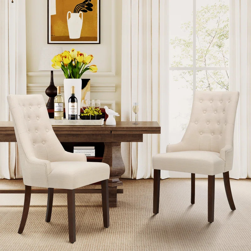 Aalbert Tufted Wing Back Parsons Upholstered Dining Chair Side Chair | Wayfair North America