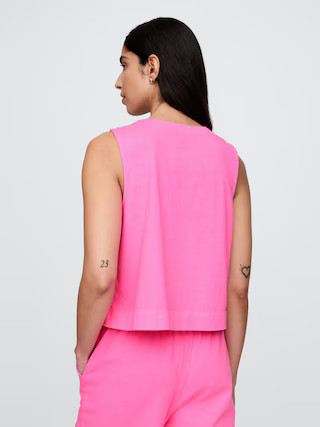 Organic Cotton Heavyweight Cropped Shell Tank Top | Gap (US)