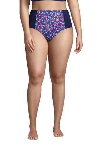 Draper James x Lands' End Women's Plus Size Retro High Waisted Bikini Bottoms | Lands' End (US)