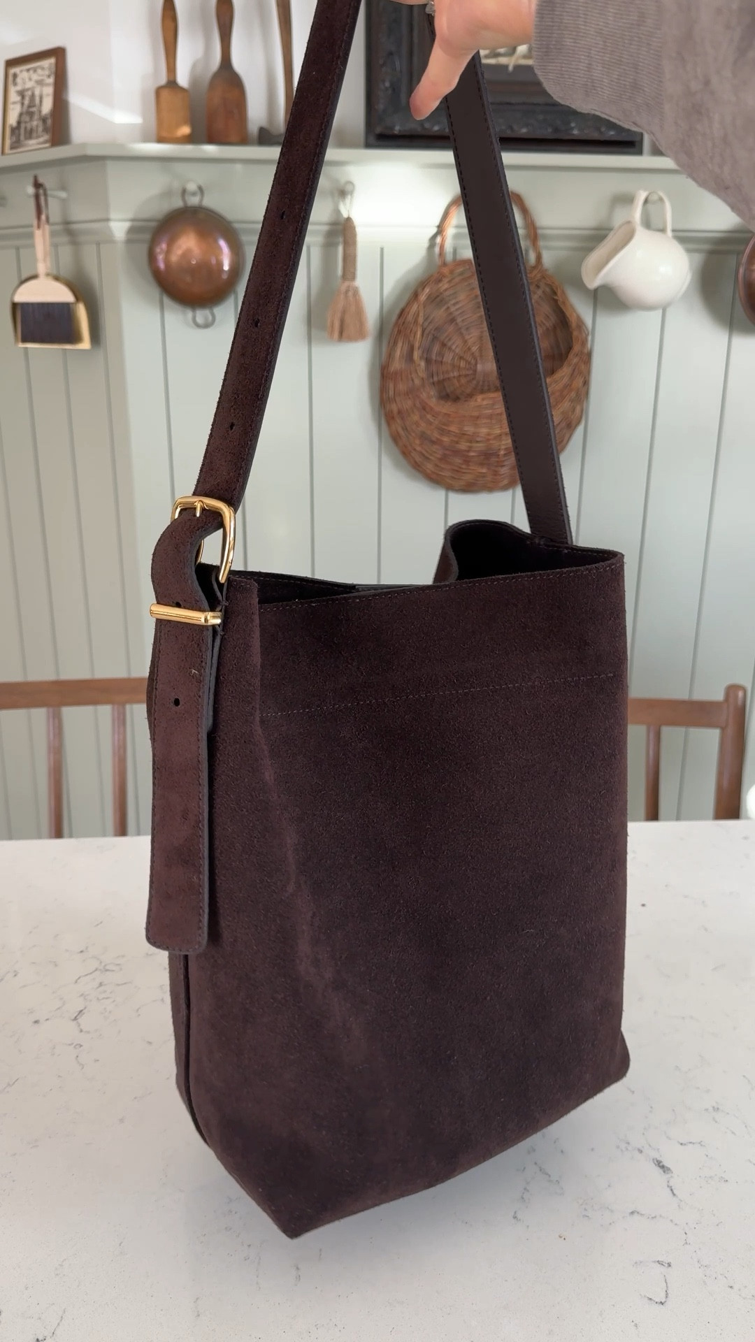 This madewell brown genuine suede bucket tote is on sale for $50 off. I have the dark carob color  

#LTKItBag #LTKStyleTip #LTKSaleAlert