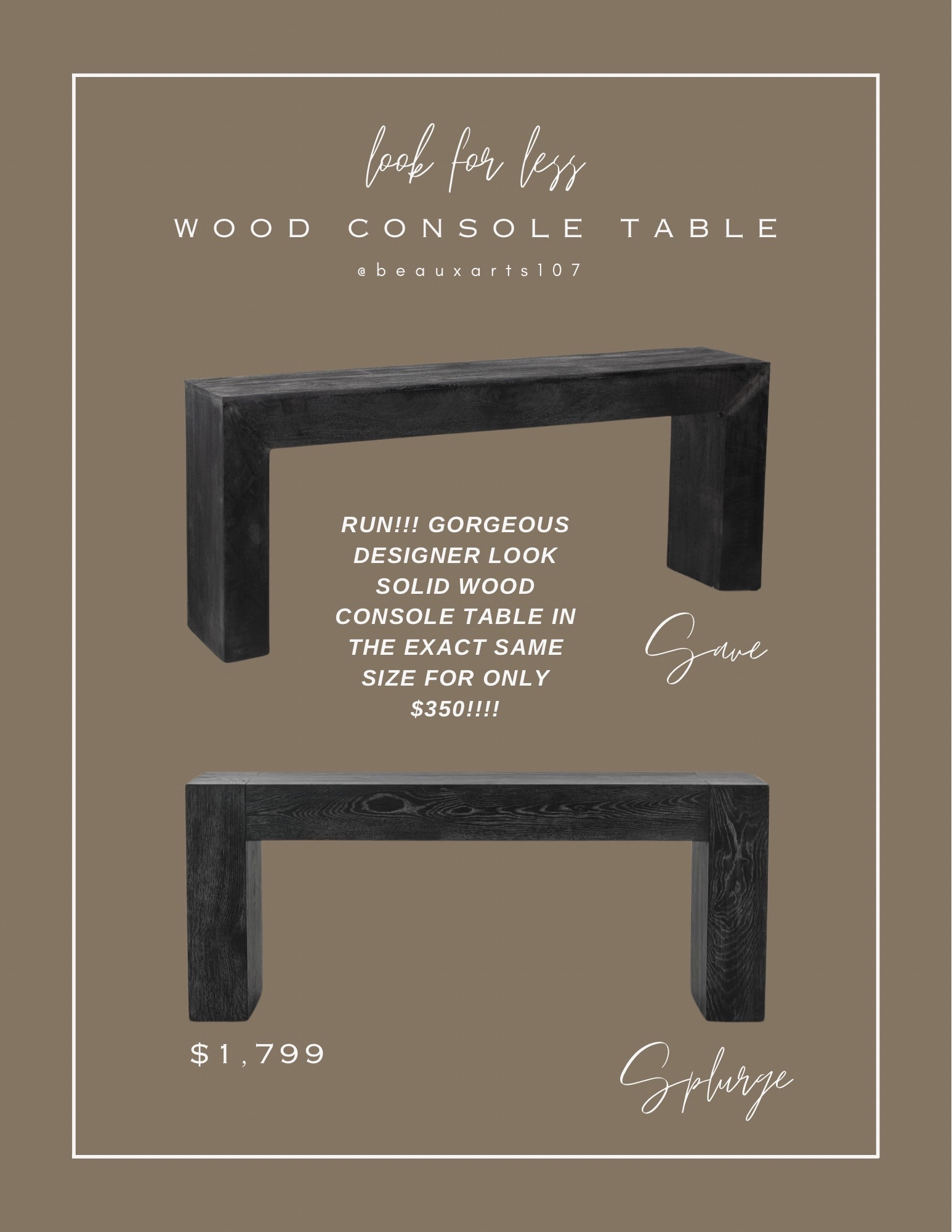 Can’t believe this gorgeous solid wood console table in the exact same size as the designer one is only $350!!

#LTKSaleAlert #LTKStyleTip #LTKHome