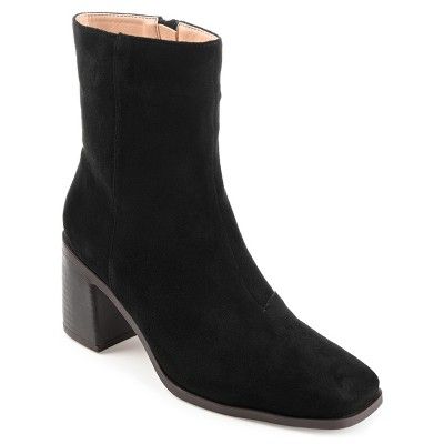 Journee Collection Womens Sloann Tru Comfort Foam Inside Zip Stacked Heel Booties | Target