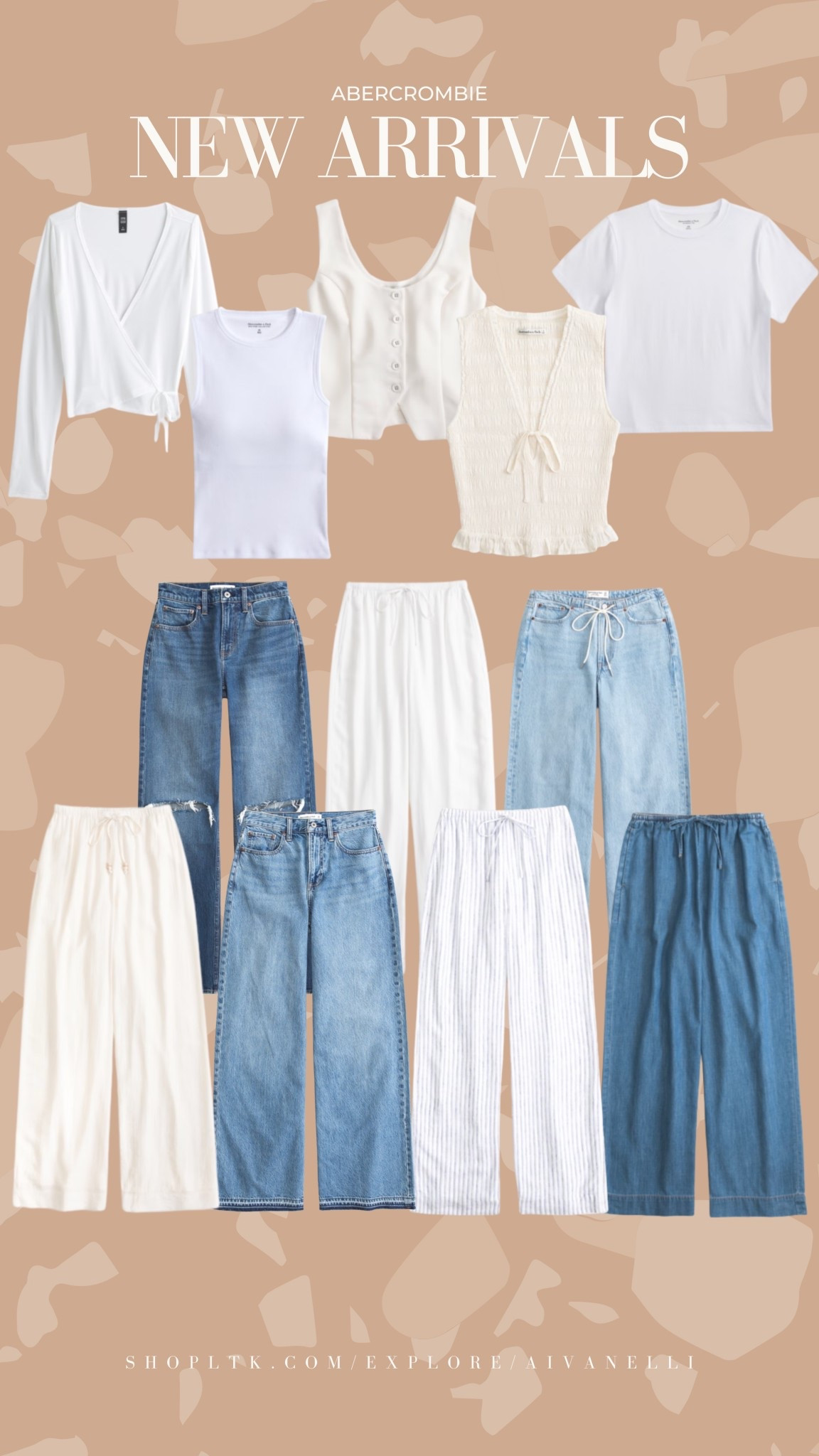 Abercrombie new arrivals 

spring dresses
lightweight layers
pastel outfits
denim jackets
floral prints
everyday spring outfits
neutral spring basics
casual warm weather looks
spring tops and blouses

#LTKSaleAlert #LTKSeasonal #LTKootd