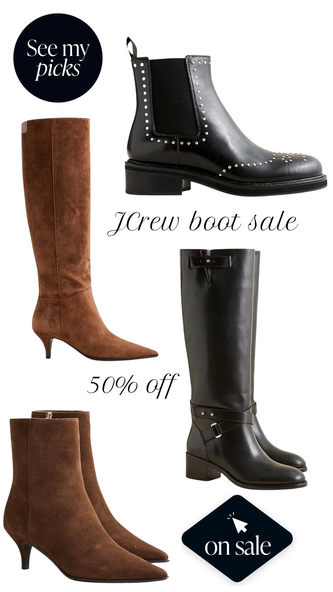 J Crew boot sale and they’re all 50% off

Fall boots. Trendy boots. Boots. Shoe sale. Boots on sale. Riding boot. Ankle boot. Suede boots. Knee high boots. Combat boots  

#LTKCyberWeek #LTKSeasonal #LTKSaleAlert