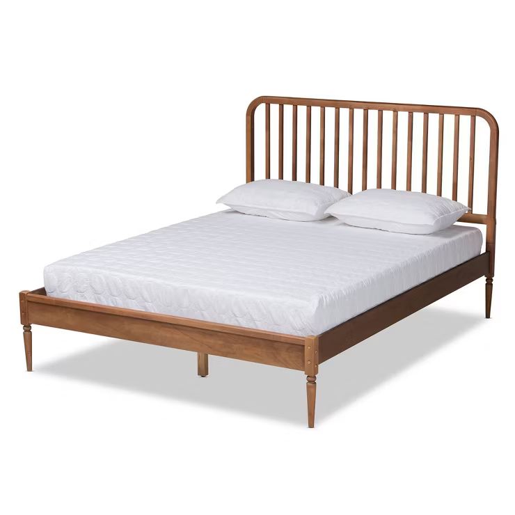 Neilan Wood Platform Bed Walnut Brown - Baxton Studio | Target