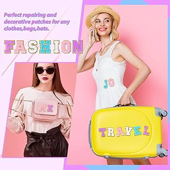 104 Pcs Chenille Letter Patches Iron on Letters Varsity Letter Patches Self Adhesive Chenille Pat... | Amazon (US)