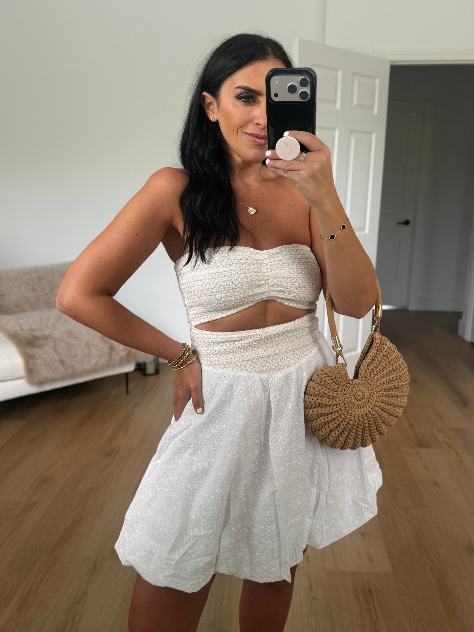 Maaji Seraphine Dress Vanilla Cream wearing size medium 