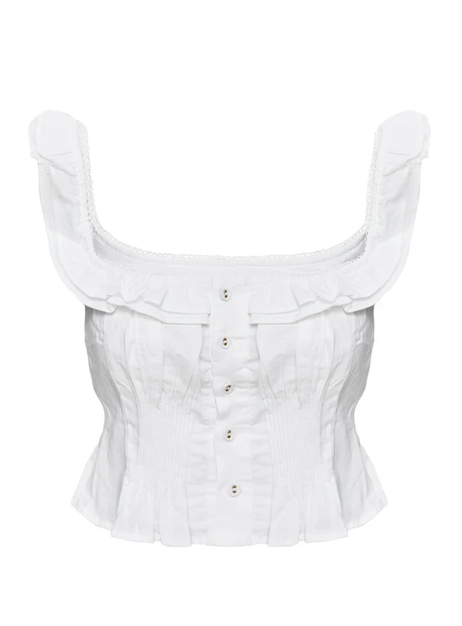 Isadoria Frill Top White | Princess Polly US