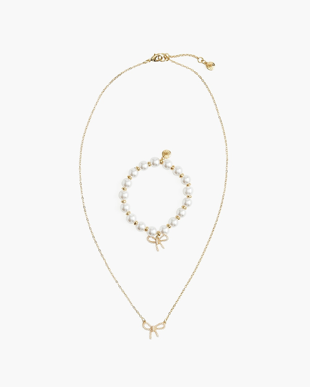 Girls' bow necklace and bracelet set-of-two | J.Crew Factory