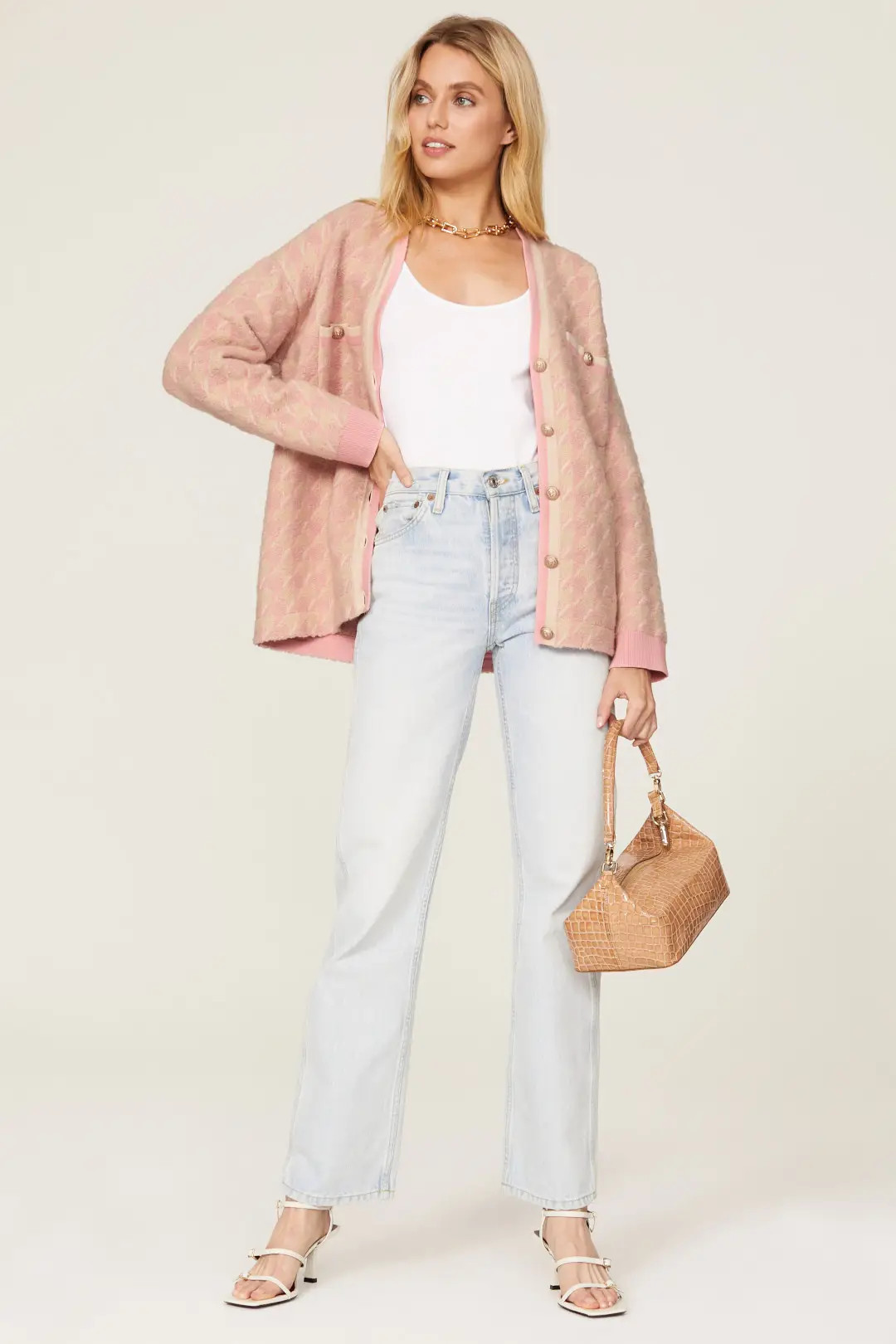 Kimberley Houndstooth Cardigan | Rent the Runway