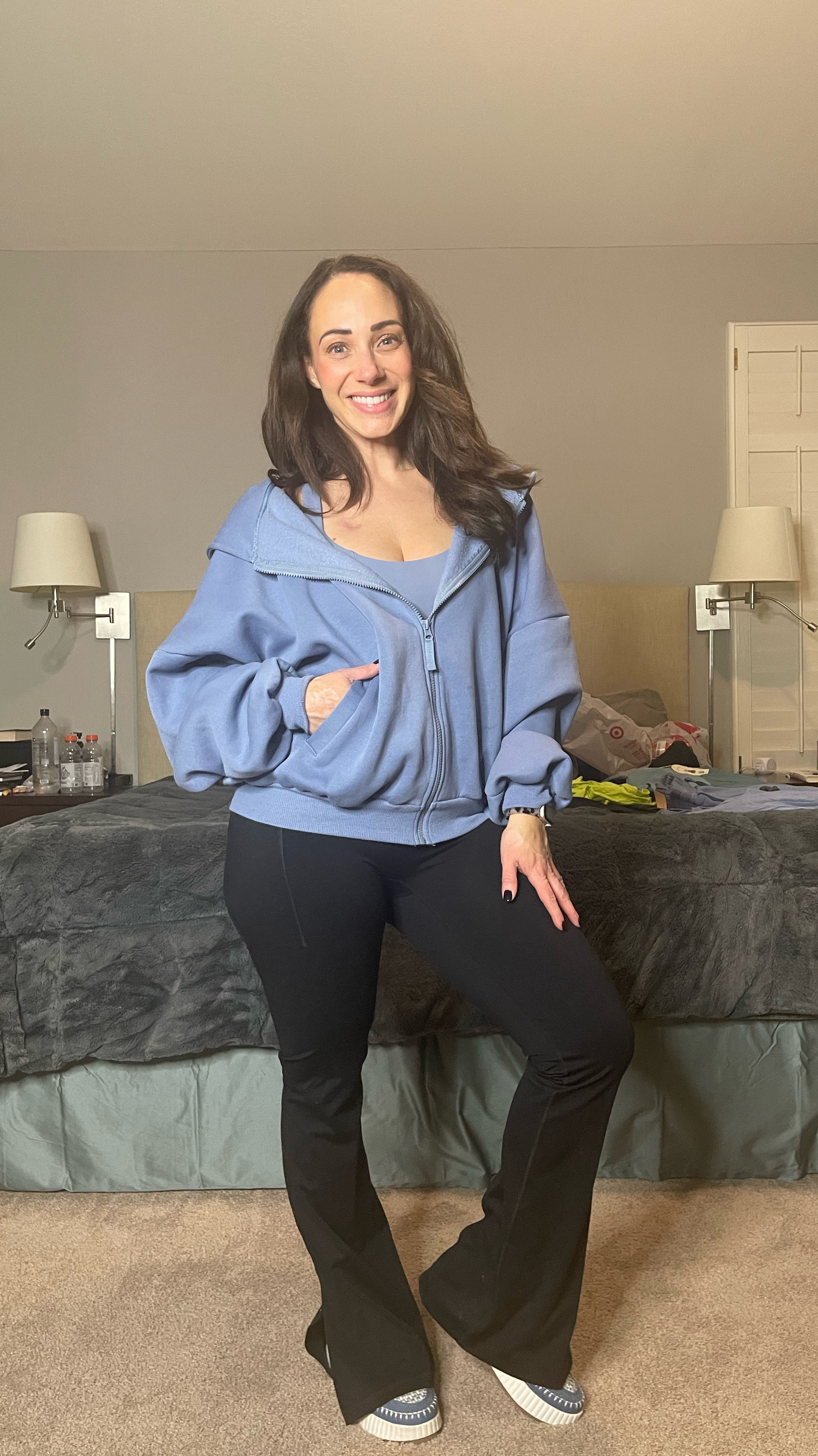 Blogilates active wear athleisure workout wear tryon wearing size M in bottoms and small in jacket

#LTKOver40 #LTKFindsUnder50 #LTKActive