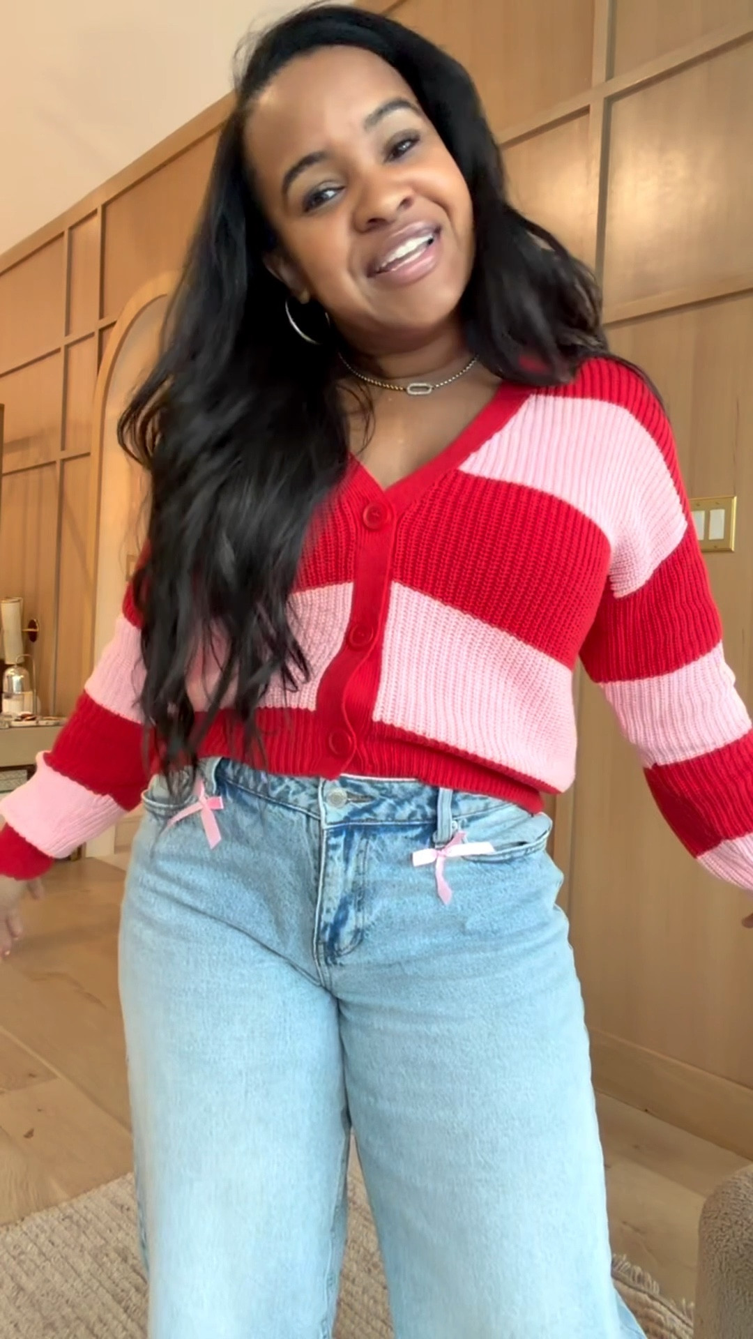 Jeans on sale for only $14!!! 🩷 Cute V-day inspired OOTD all from Walmart

#LTKootd #LTKSaleAlert #LTKSeasonal