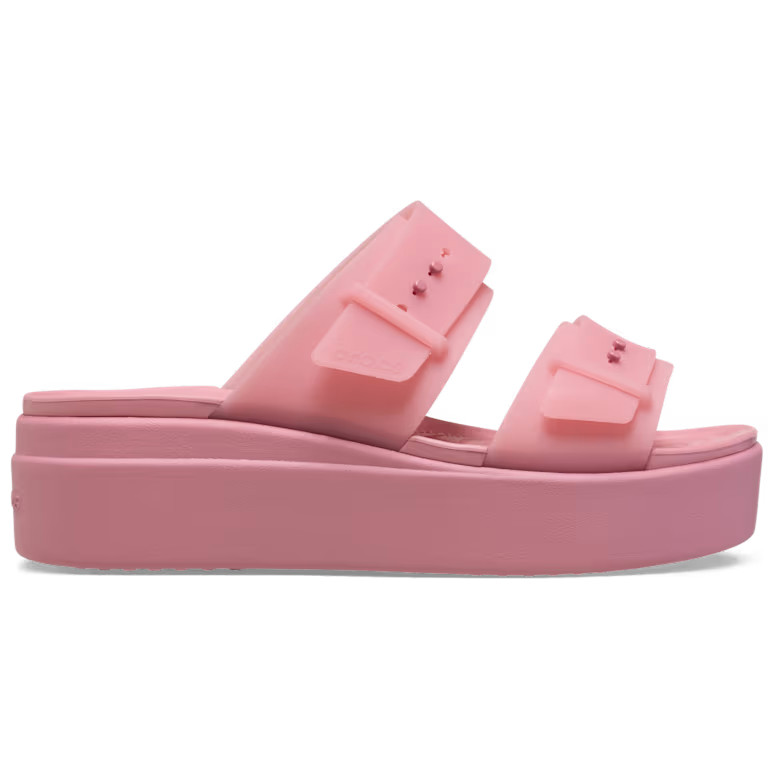 Brooklyn Buckle Frosted Low Wedge | Crocs (US)