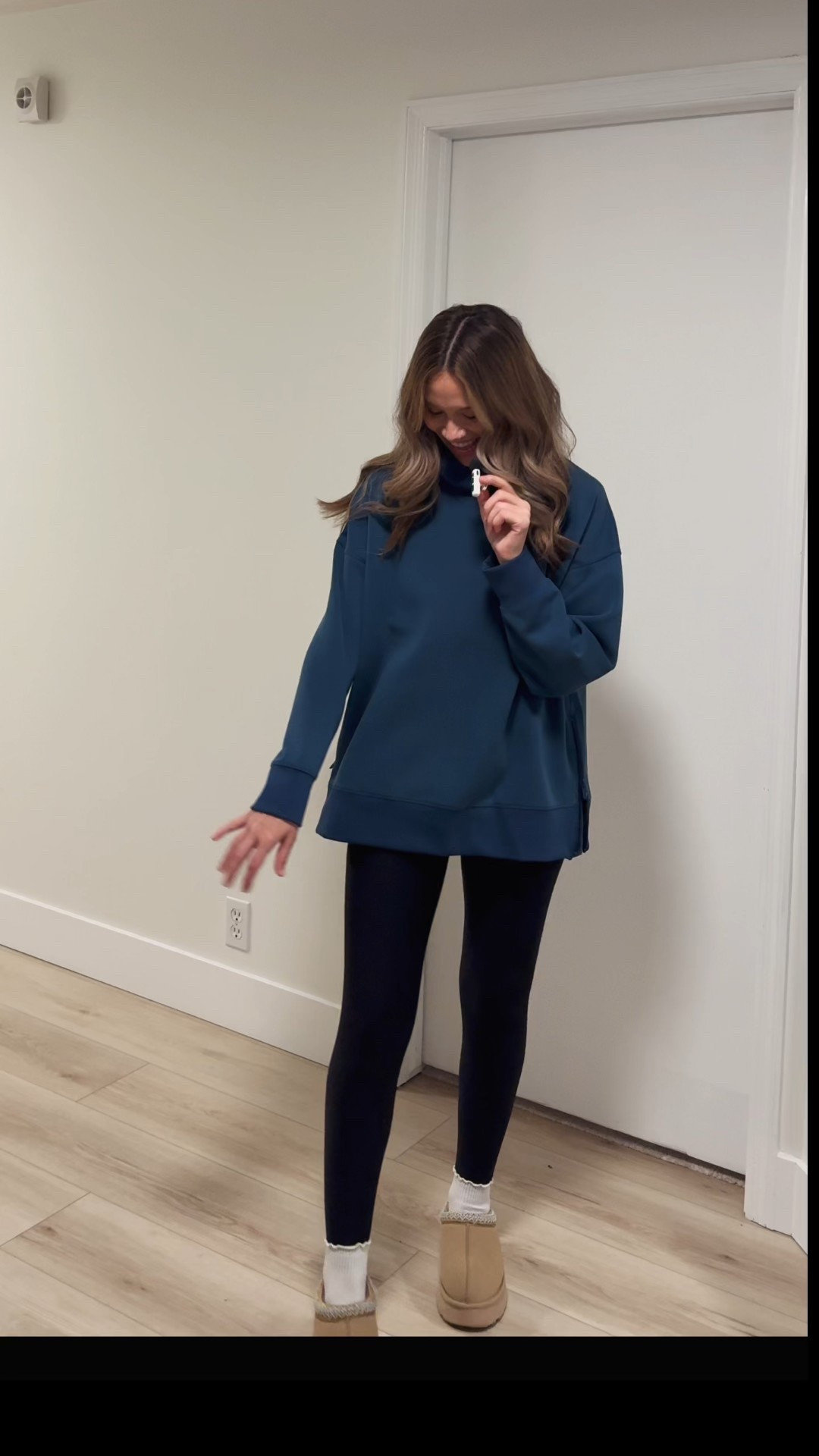 The blue I am wearing is the blue color they have on their page, even though it looks bright teal! 🤯