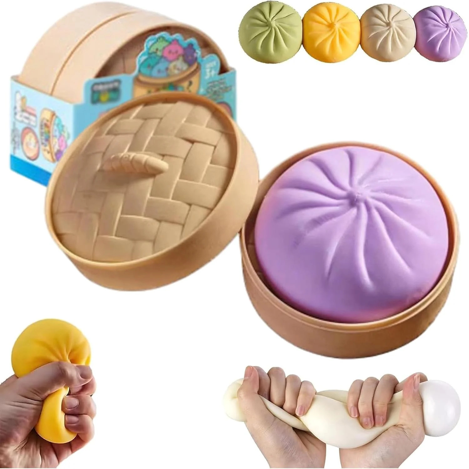 Giant Dumpling Squishy Mystery Box - Jumbo Slow-Rise Collectible, Rainbow Glitter Novelty for Des... | Walmart (US)