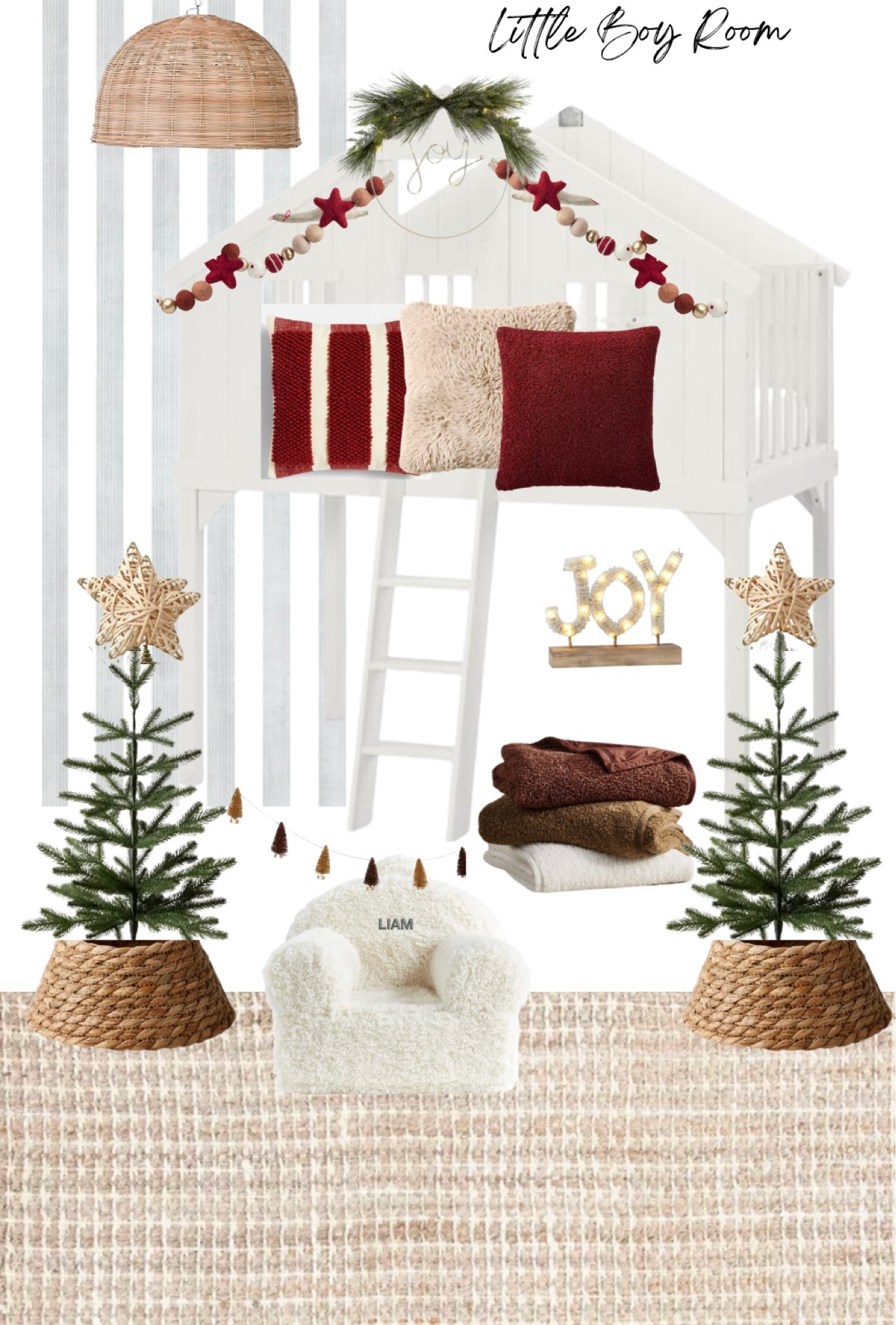 Bedroom Christmas decor / little boy bedroom / toddler bedroom / pottery barn loft bed / Target Christmas / Christmas decor / rustic Christmas decor /
Holiday decor 2022 / holiday bedroom decor / kids room for
Christmas 

#LTKSeasonal #LTKkids #LTKHoliday