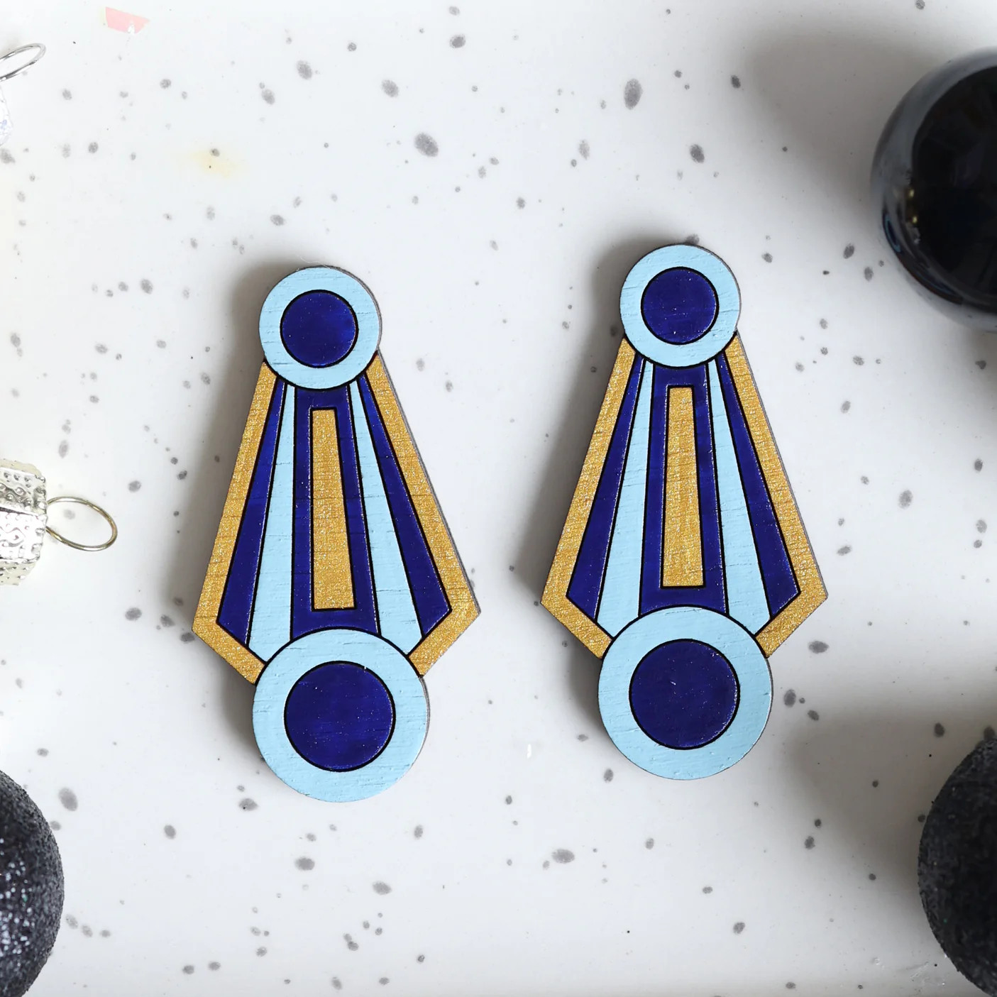 Art Deco Paramount Statement Stud Earrings | Le Chic Miami