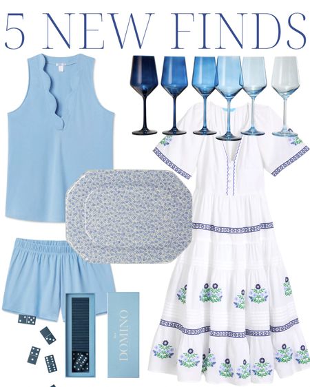 Blue scalloped pajamas pjs sleepwear nightgown sleep set loungewear lounge set casual game night wine glasses blue ombré glass set blue floral dress embroidered dress little white dress midi dress summer dress summer style light blue floral platter servewear entertaining at home casual party games blue and white forever classic preppy style southern style coastal style home decor 

#LTKhome #LTKSeasonal #LTKunder50