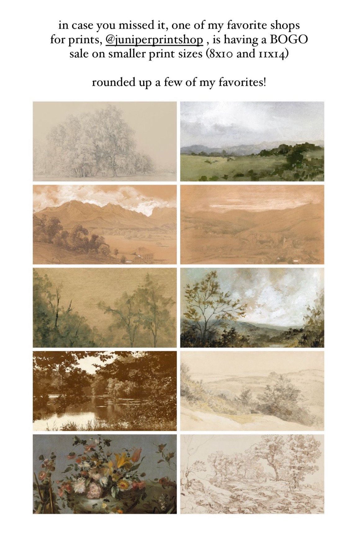 Juniper print shop, smaller prints, landscape prints 

#LTKunder100 #LTKhome #LTKunder50