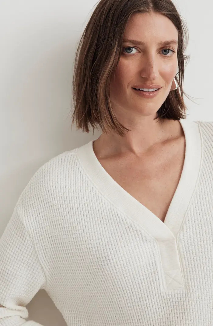 Brushed Waffle V-Neck T-Shirt | Nordstrom Rack