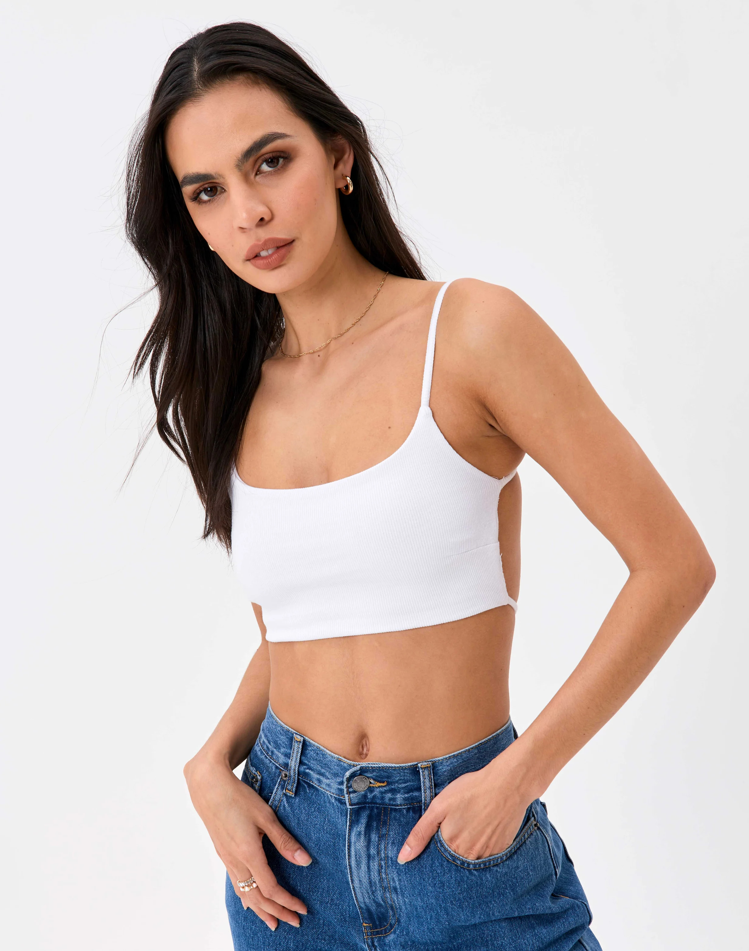 Double Back Strap Super Crop Top | Glassons (AU & NZ)