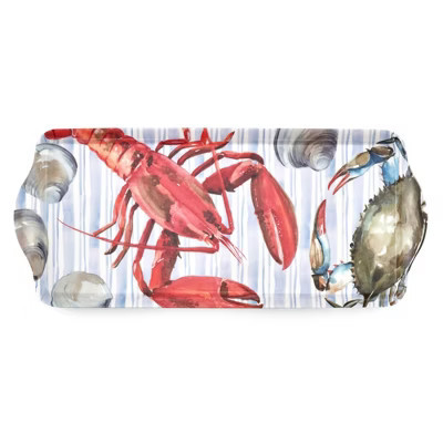 Pimpernel Lobster Clambake Sandwich Tray – Nautical Melamine Design (15.1" x 6.5") | Target