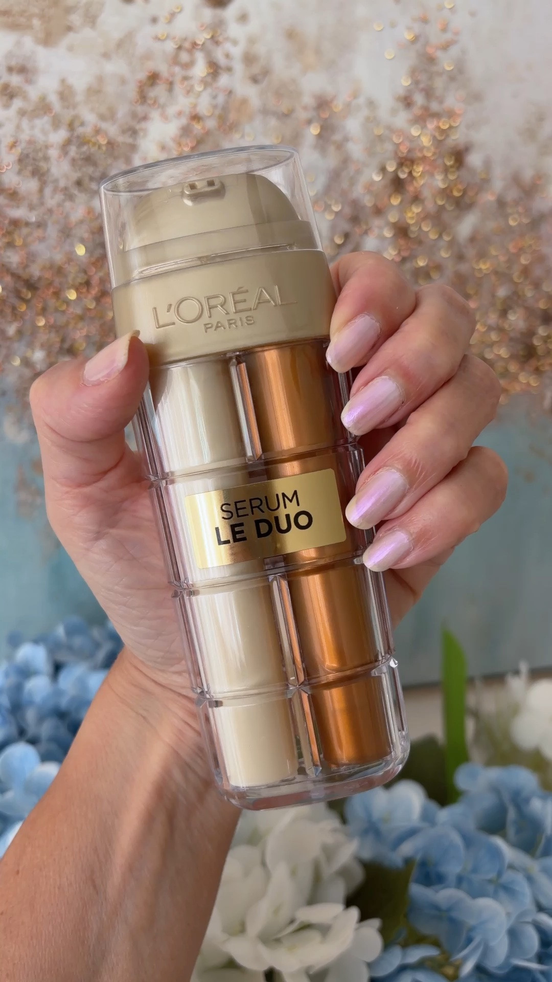 #giftedbyLoreal 🤩I really love this Serum Le Duo 🤍🤎by @LorealParis I am using it since 8 weeks and my skin feels hydrated, smooth and supple and I do also enjoy the luminous pearly sheen that immediately makes my skin look more radiant! Oh and it smells so nice! 

The white pearly serum contains collagen peptides and the orange translucent serum contains Vitamin C and B3.

Thank you @LorealParis for the gift!

#LTKmorningroutine #LTKselfcare #LTKOver40