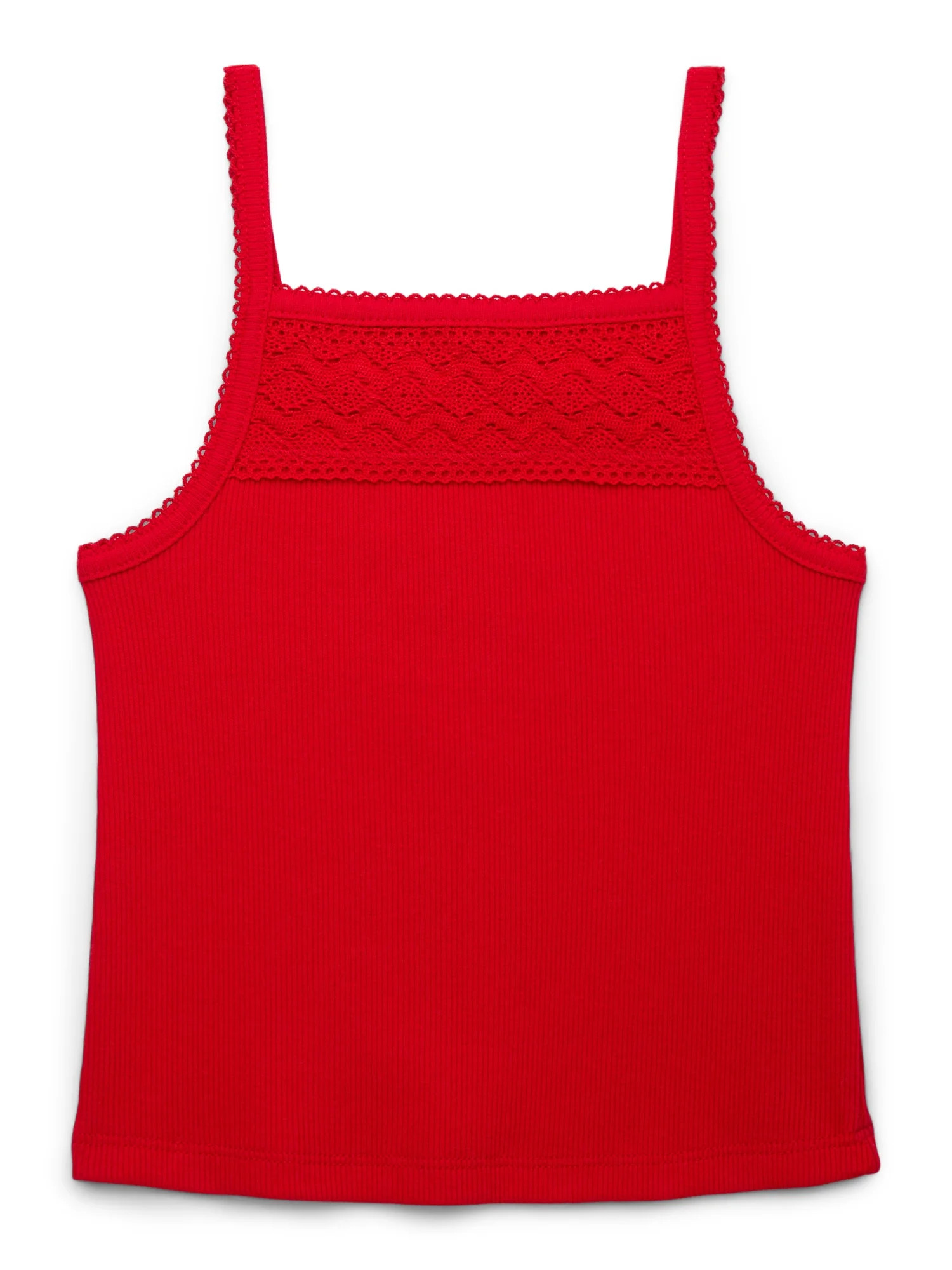 Wonder Nation Girls Crotchet Trim Tank Top | Walmart (US)