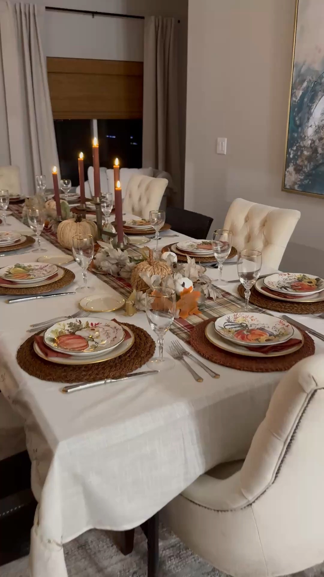 Fall tabletop decor, Thanksgiving table, fall decor, home entertaining, pumpkin plates @amazon