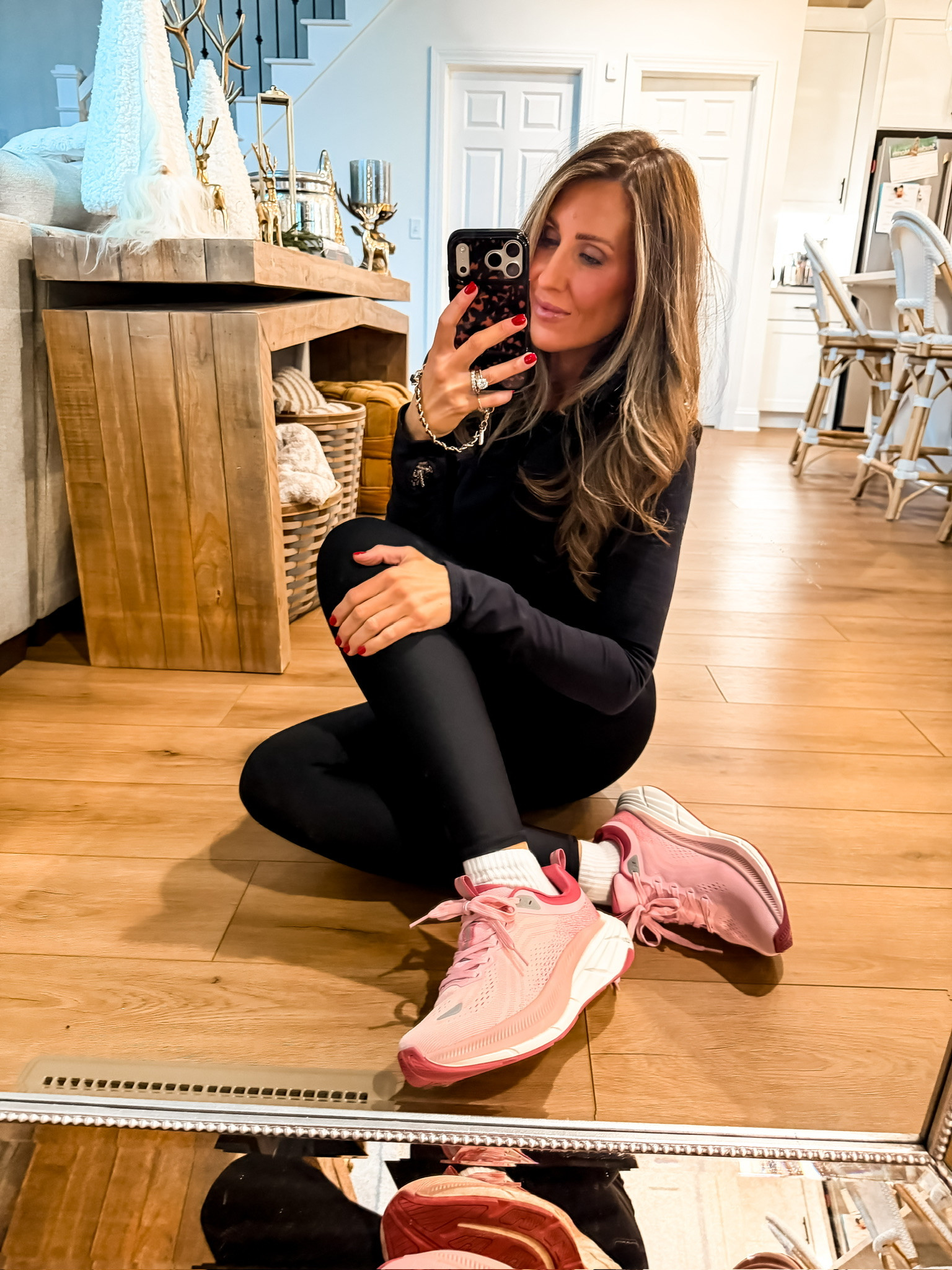 My go to working out outfit! These shoes are so pretty and comfortable, the best running shoes. Perfect for walks, running errands, pickup and drop offs! 

Mom approved everyday must have black leggings pink shoes running wear black elevated workout wear outfit of the day fitness goals women's wear running outfit mom approved Themominstyle 

#LTKfitnessgoals #LTKActive #LTKdayinmylife