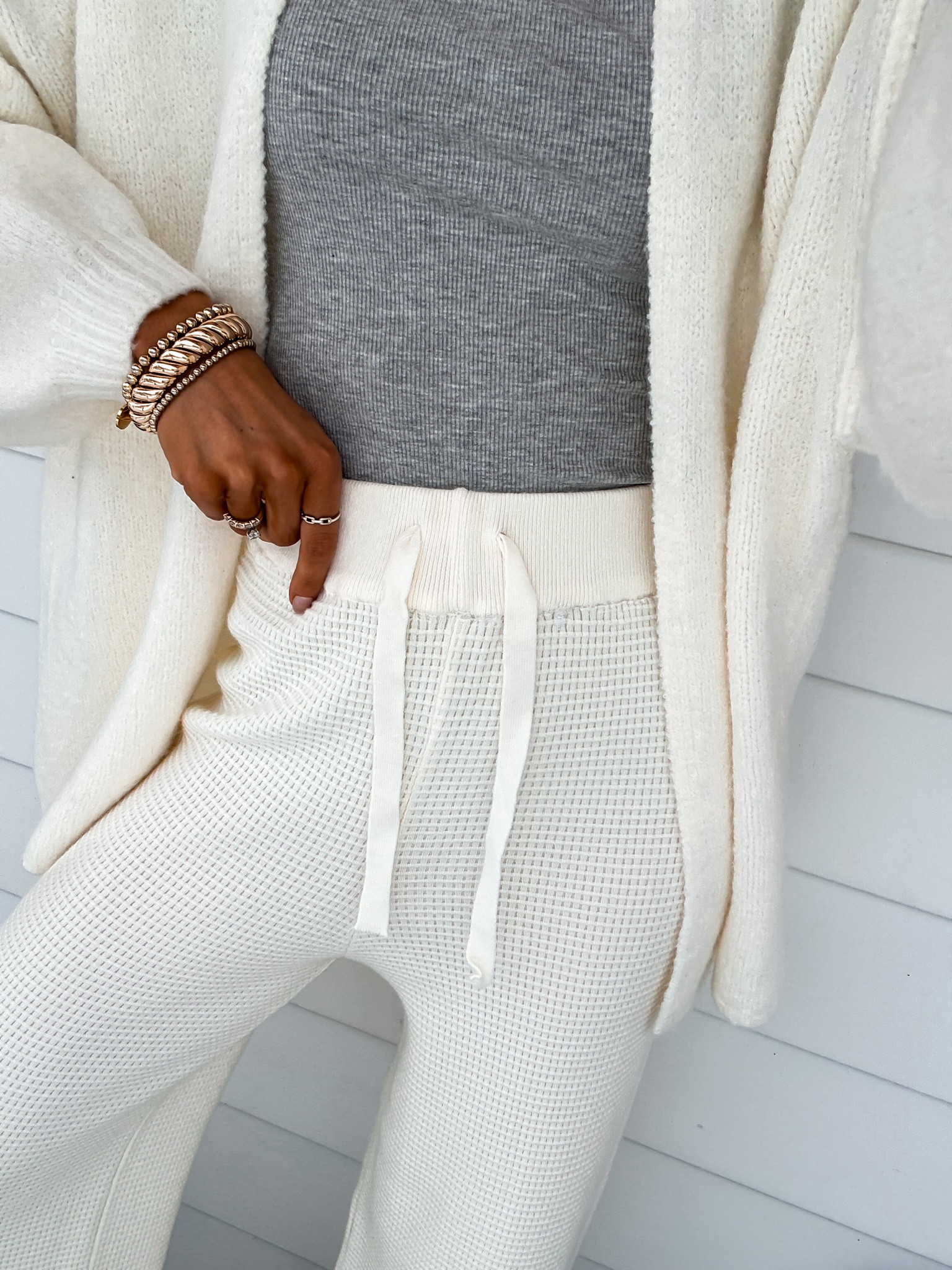 Wearing small waffle knit pants and oversized cardigan 

#LTKSaleAlert #LTKootd #LTKOver40